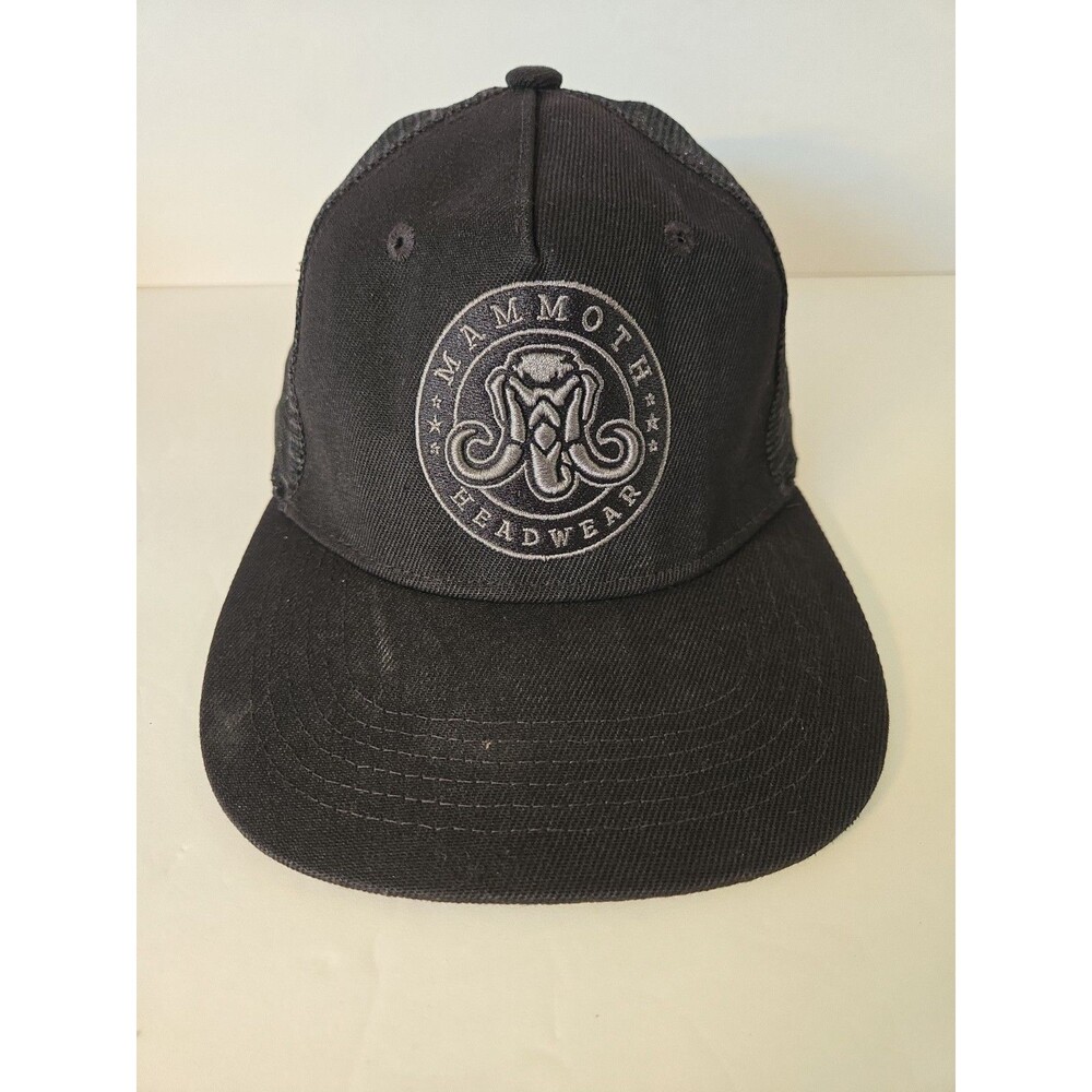 MAMMOTH HEADWEAR Classic Trucker Hat Cap  Blacked Out Embroidered Adjustable